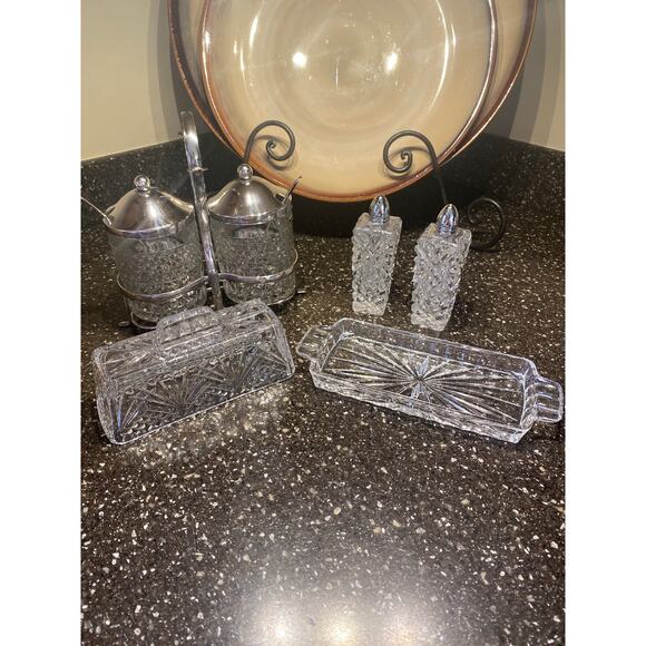 Vintage Crystal serving set - Picture 3 of 7